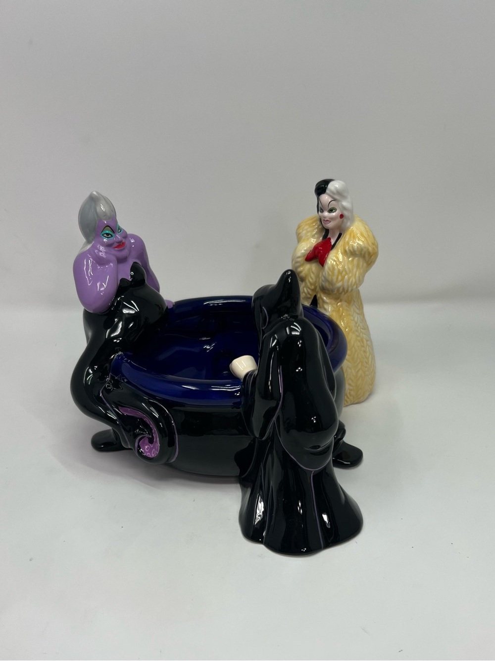 Disney Villains Candy Bowl Ursula, Cruella, Evil Queen Witch Black Blue Spooky - Picture 3 of 7